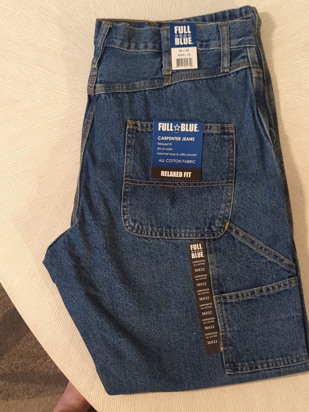Full Blue Men's Relaxed Carpenter Jeans - Classic Blue